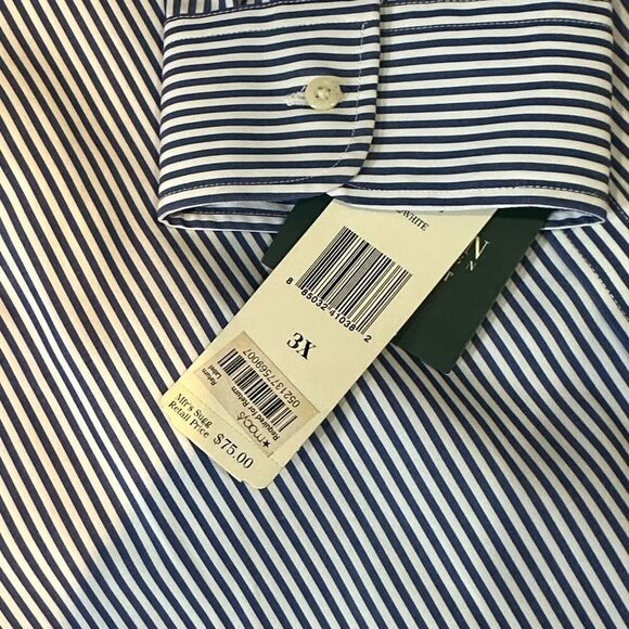 Ralph Lauren Blue and White Striped Shirt and Jeans Shirt - Picture 2 of 5